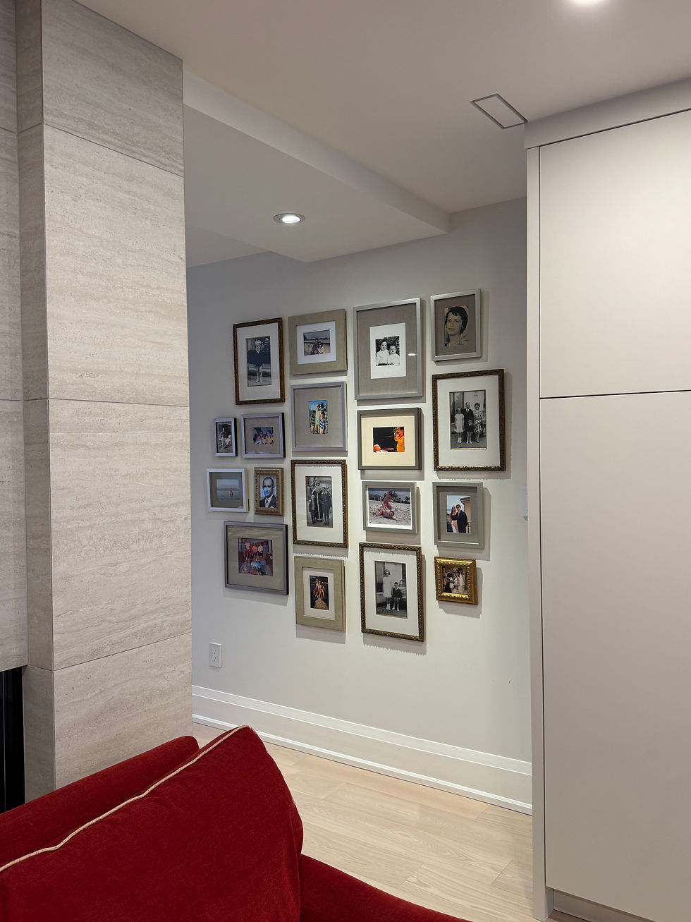 Gallery wall of family treasures