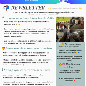 Une Newsletter du mois sur les évènements dans l'association 