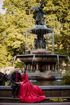 Central Park Engagement Shoot | Bollywood Style Pre-Wedding Shoot