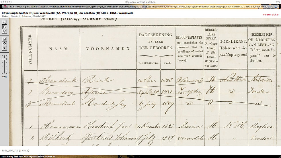 Johanna Geertruida te Zutphen