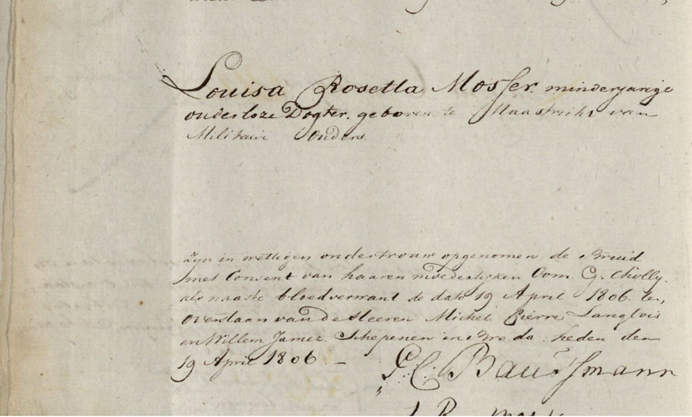 Trouwakte 1806 Louise Rosette, Breda