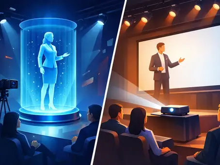 Live Hologram vs Projector Screen for Events