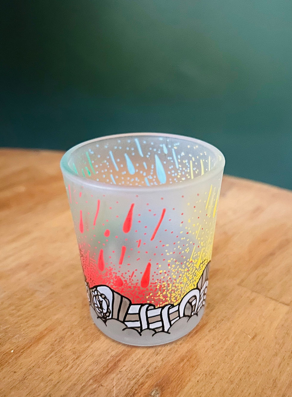 Thumbnail: Rainbow Sheffield tea light holder 