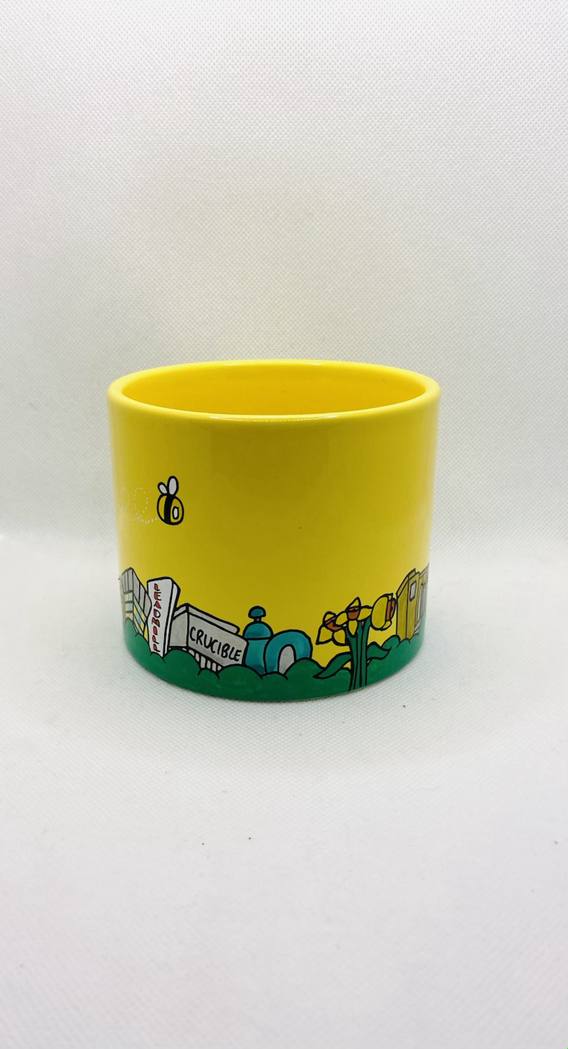 Thumbnail: Medium Sheffield plant pot - yellow spring 