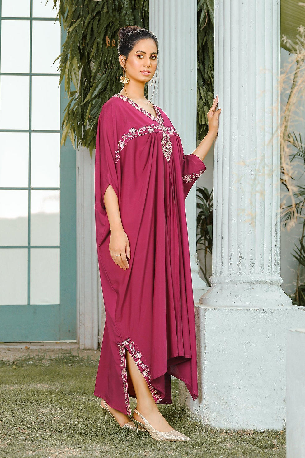 Thumbnail: Magenta Kaftan- Kross Kulture (medium,large)