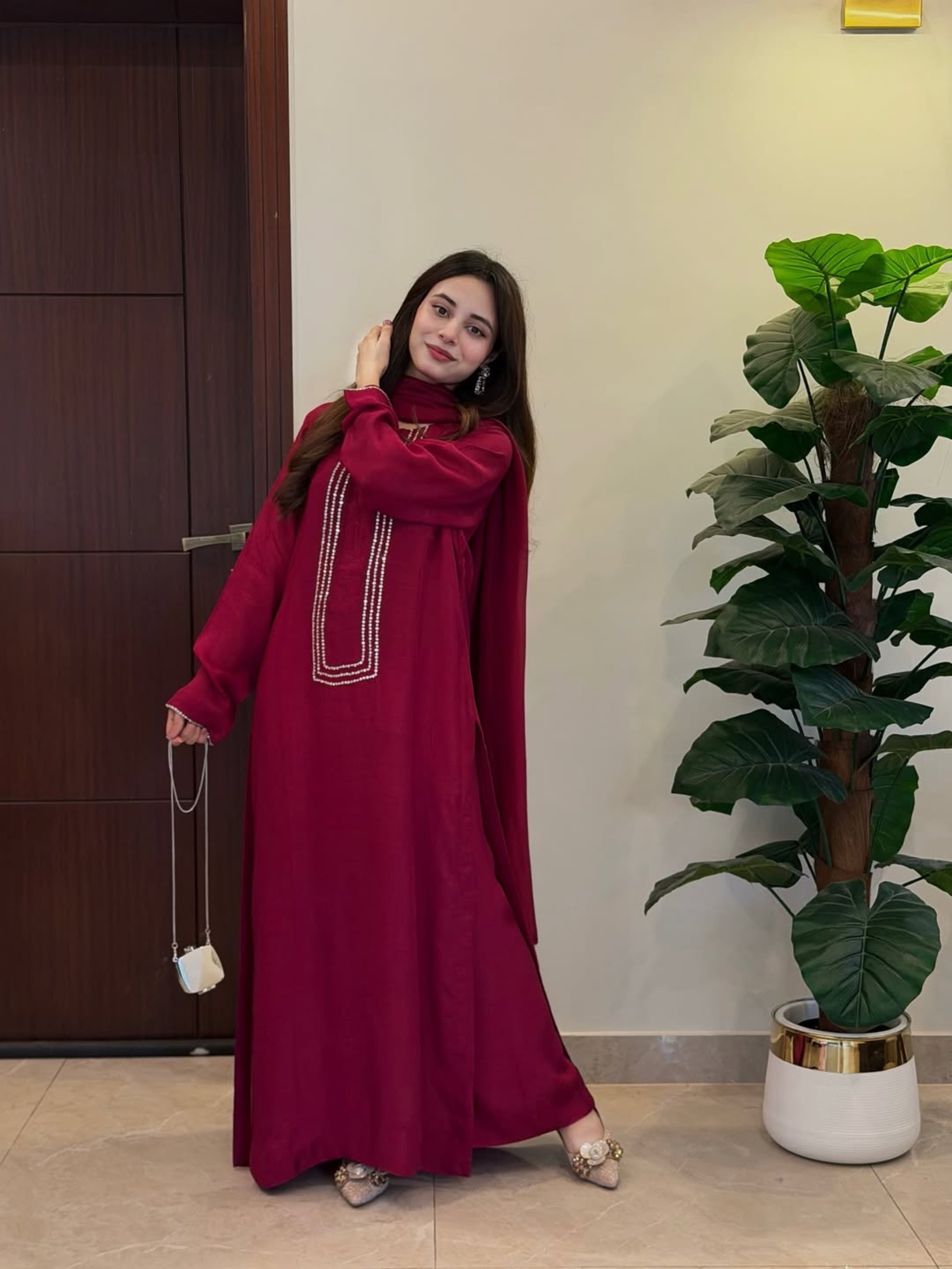 Maroon 3pcs- Sajfi Closet (large ,Xl)