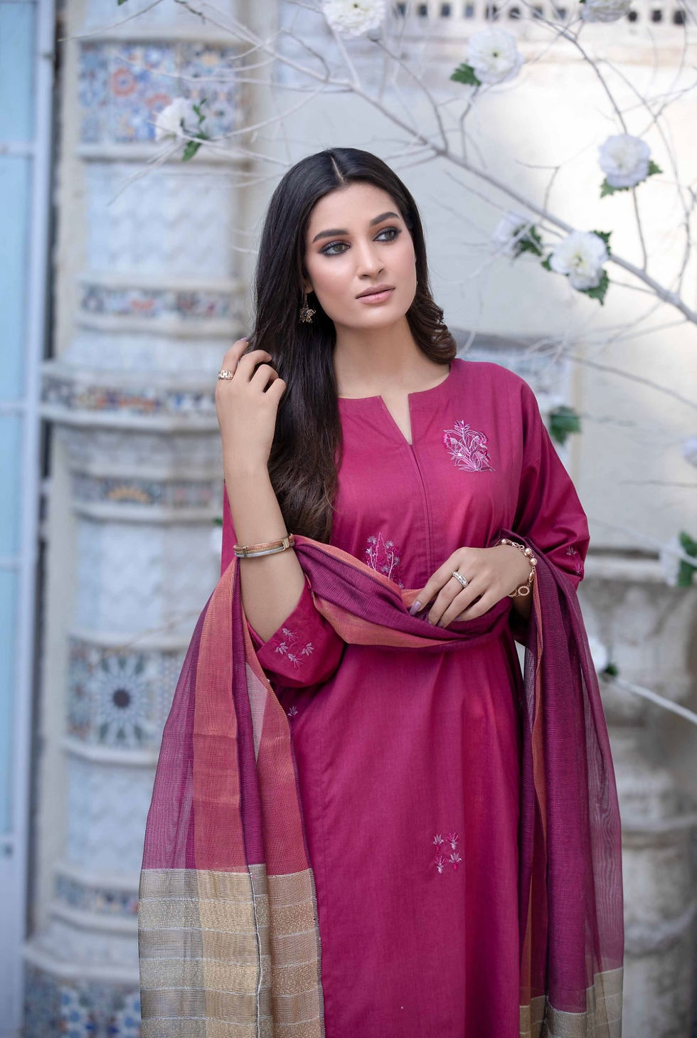 Thumbnail: Magenta 3pcs- Nishat (Small ,Xl)