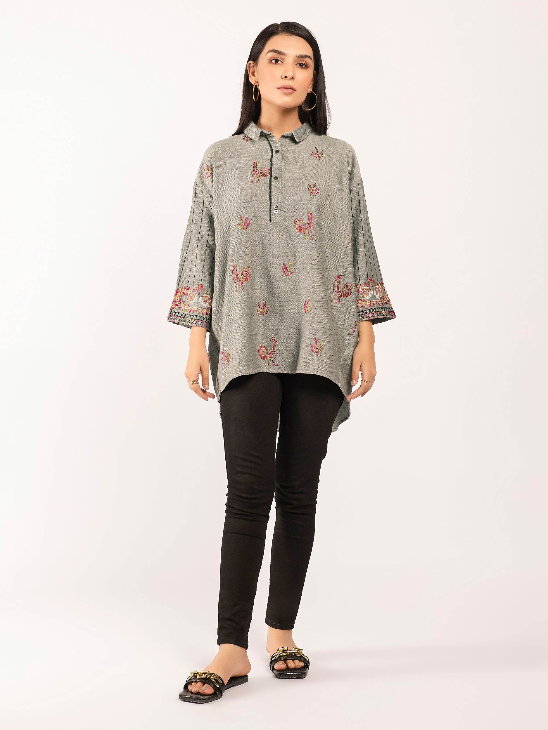 Grey top- Limelight (large,medium)