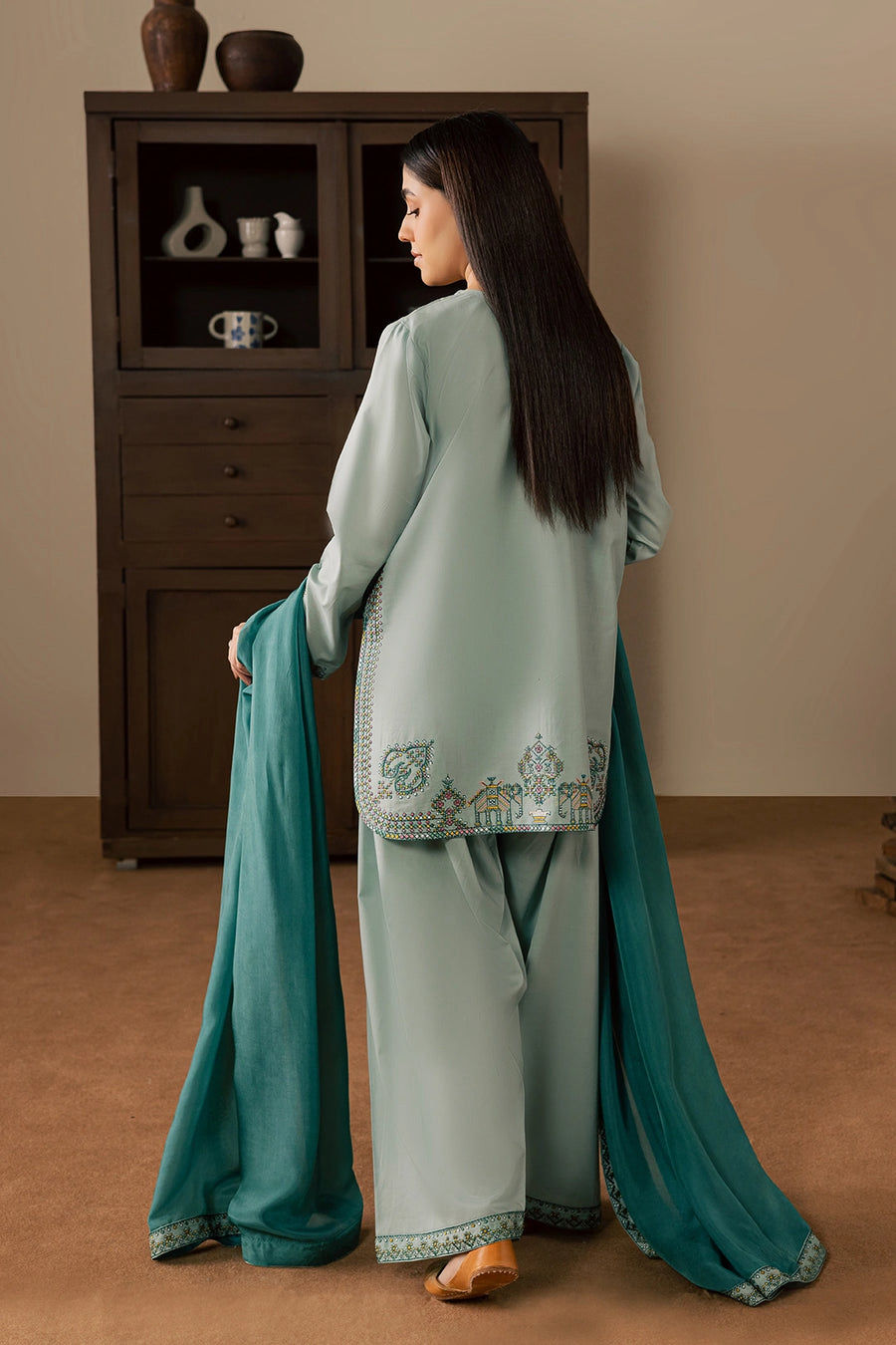 Thumbnail: Green 3pcs- Mannat (medium,large)