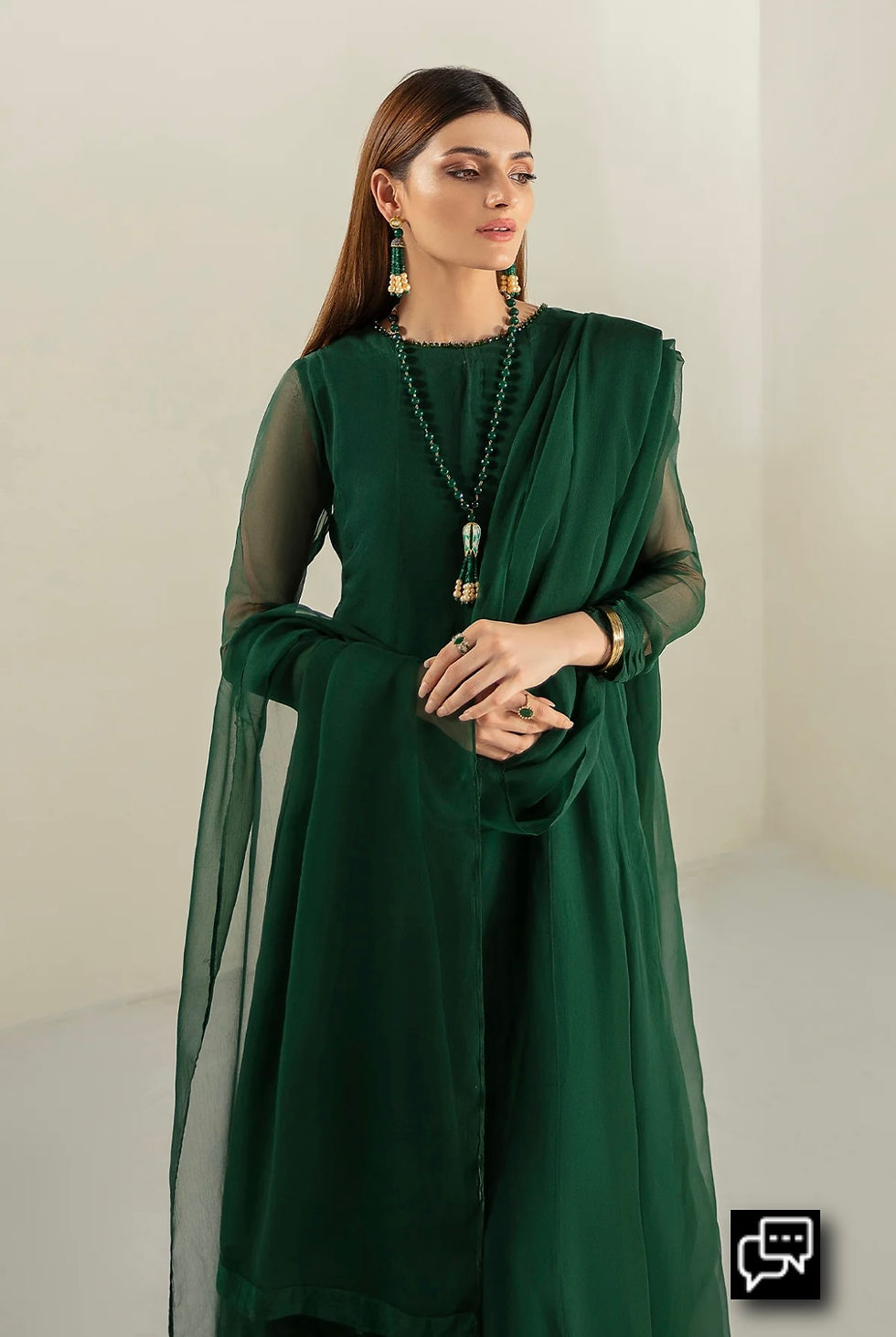 Thumbnail: Green 3pcs- Baroque (medium,large)