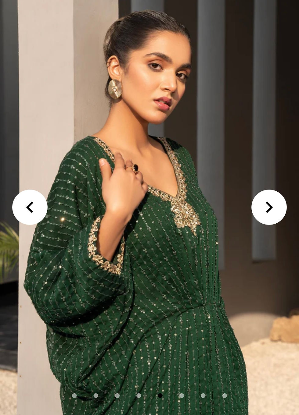 Thumbnail: Green kaftan- Agha jaan (free size)