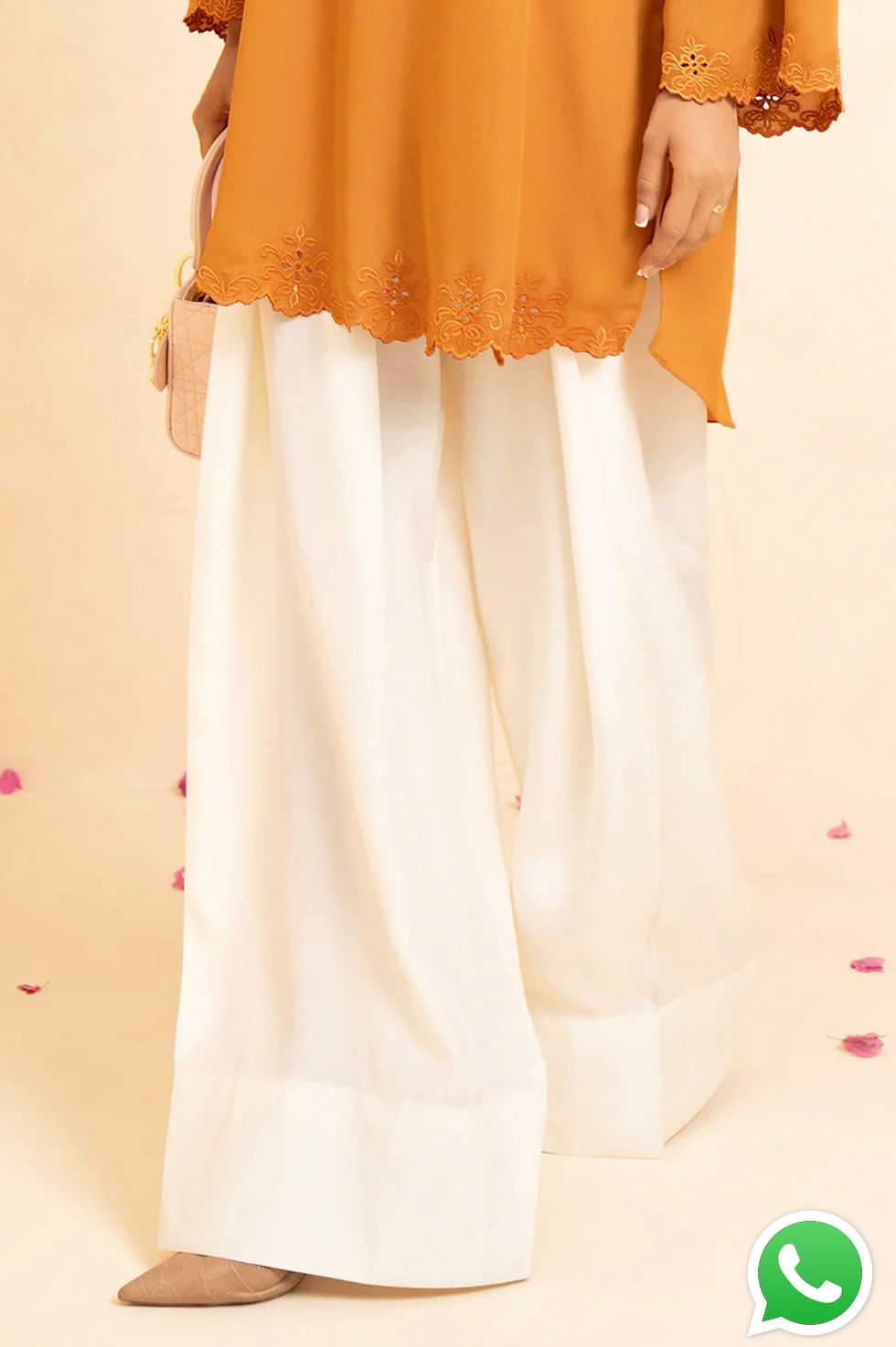 Off white shalwar- Armas (medium,large)