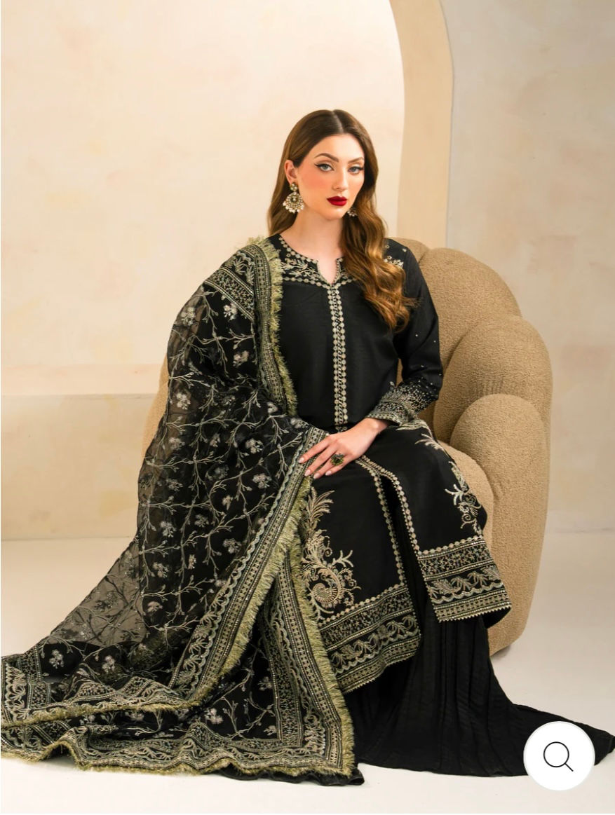 Thumbnail: Black 3pcs- Dhanak (medium)