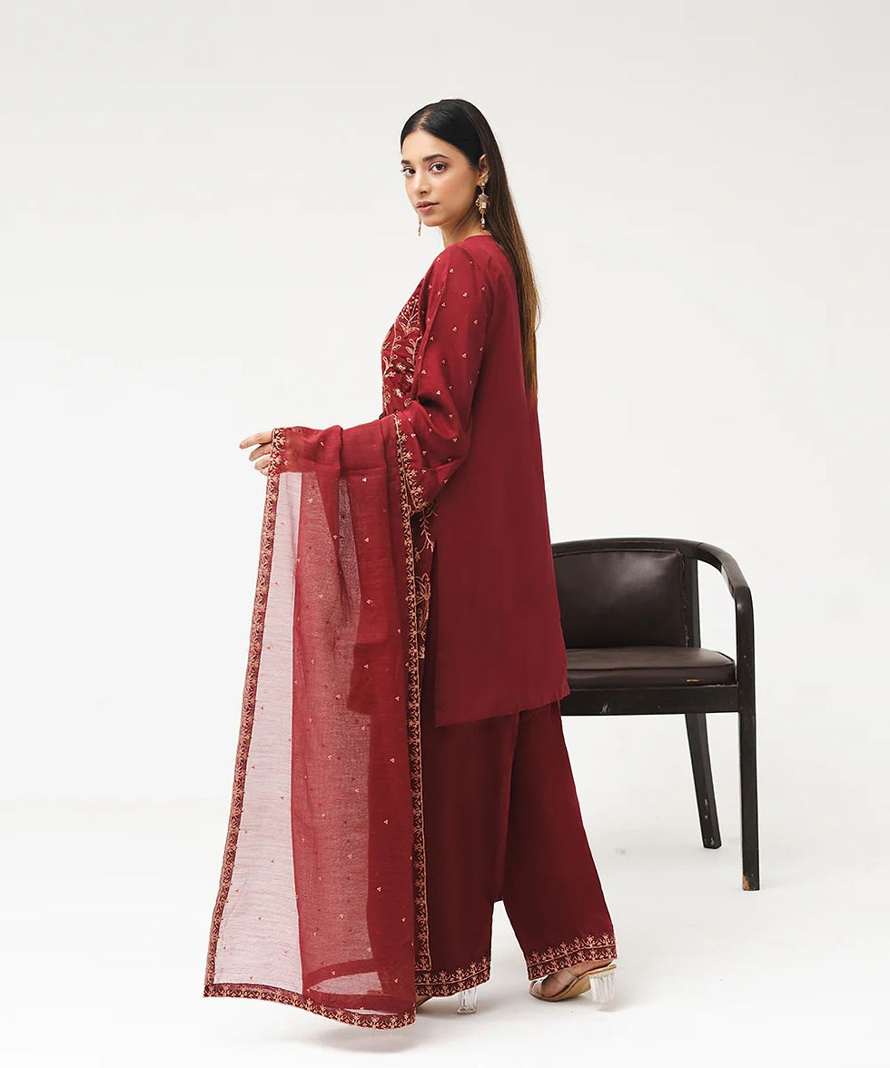 Thumbnail: Maroon 3pcs- Kross Kulture (medium,large)