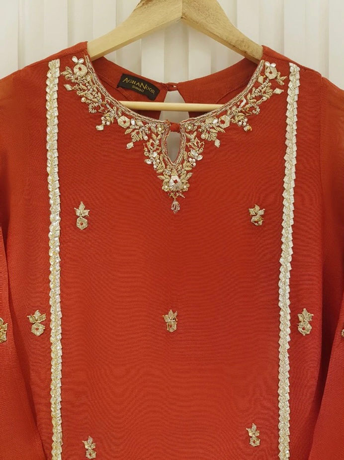 Thumbnail: Orange 3pcs-Agha noor (Xl)