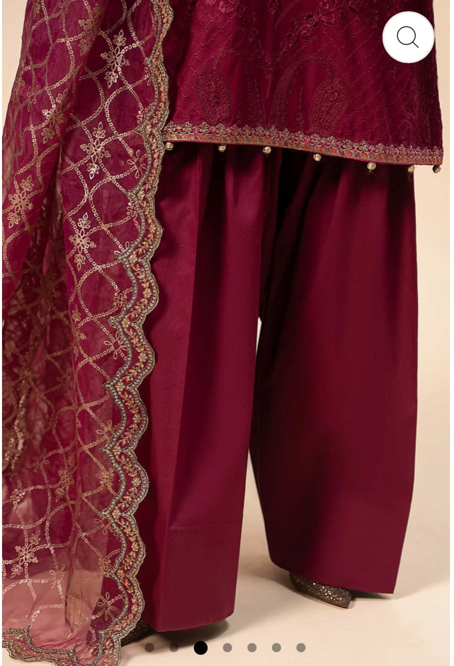 Thumbnail: Maroonish Purple 3pcs- Maria B (large, medium,small)