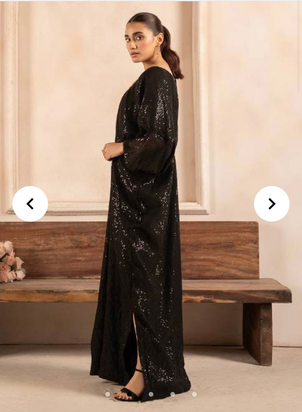 Thumbnail: Black kaftan- Agha Jaan (free size)
