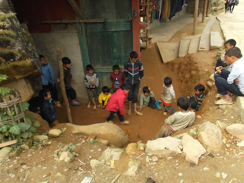 village boys playing marbles