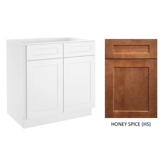 Thumbnail: Solid Wood Plywood Base Kitchen Cabinet with Two Soft-Close Drawers & Two Doors