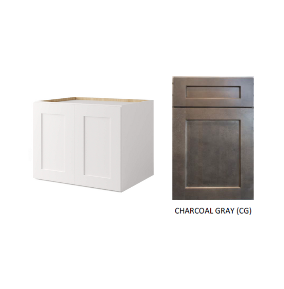 Thumbnail: Solid Wood Plywood Wall Refrigerator Cabinet with Two Doors & One Shelf