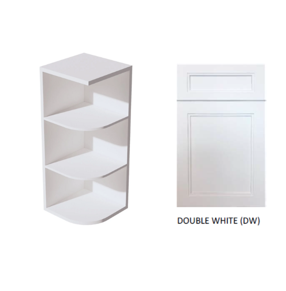 Thumbnail: Solid Wood Plywood Kitchen Wall-End Open Shelf (L/R) with 2-3 Fixed Shelves