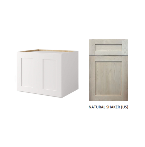 Thumbnail: Solid Wood Plywood Wall Refrigerator Cabinet with Two Doors & One Shelf