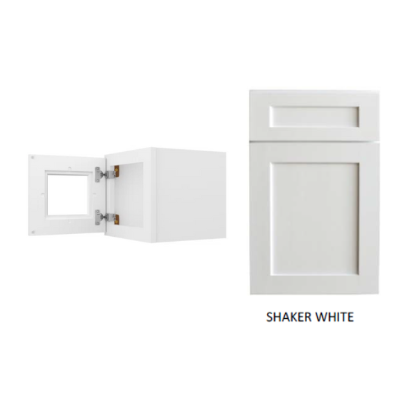 Thumbnail: Solid Wood Plywood Wall Glass Cabinet with One Door, No shelf
