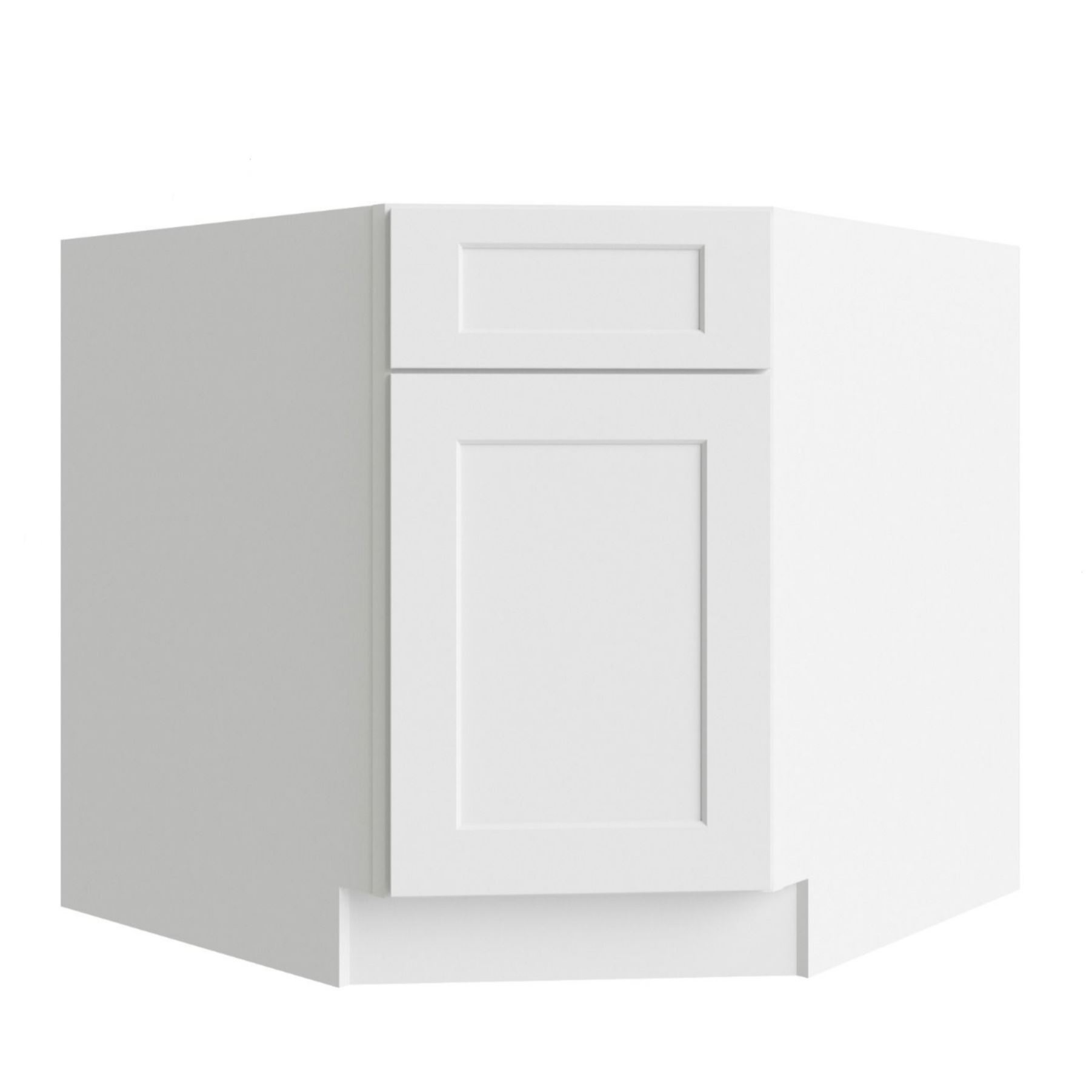 Solid Wood Plywood Base Corner Sink Kitchen Cabinet with a Soft-Close Door