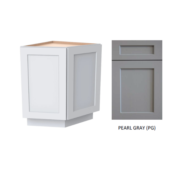 Thumbnail: Solid Wood Plywood Base Kitchen Corner Cabinet with Two Doors & One Shelf