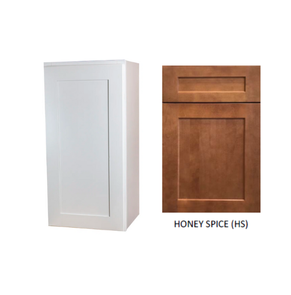 Thumbnail: Solid Wood Plywood Wall Cabinet with Soft-close Door and Two Shelves-36"