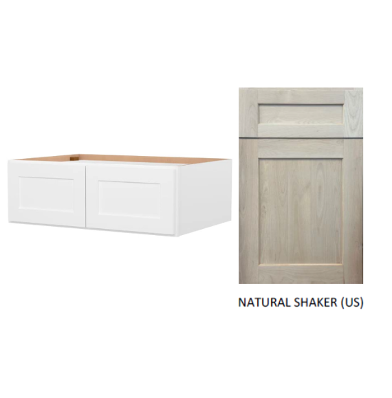 Thumbnail: Solid Wood Plywood Kitchen Wall Refrigerator Cabinet with Two Doors NS-33"