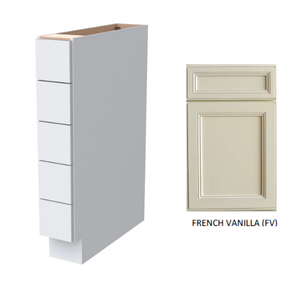 Thumbnail: Solid Wood Plywood Base Kitchen Spice Cabinet with Five Drawers