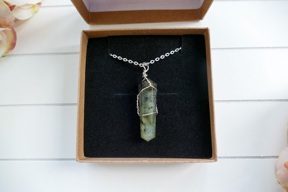 Thumbnail: Labradorite Wire Wrapped Necklace 