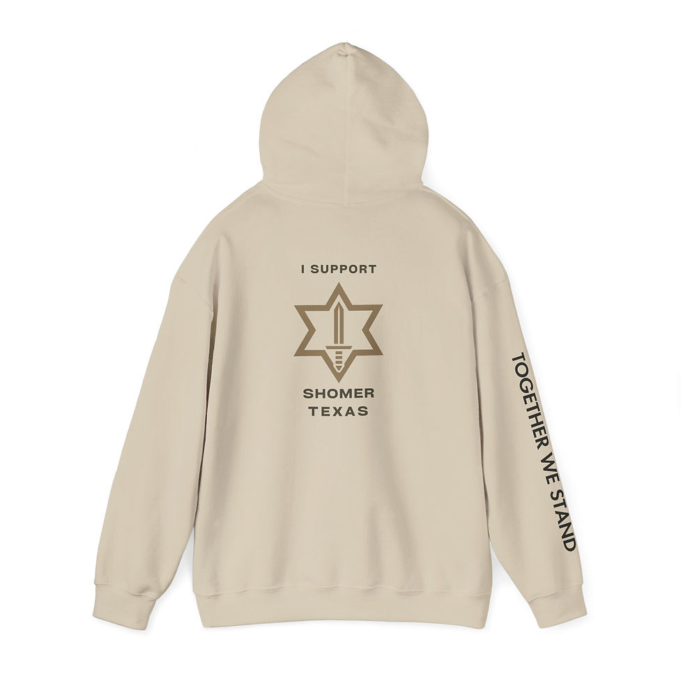 Thumbnail: SHOMER Unisex Hooded Sweatshirt- white/sand