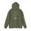 Thumbnail: SHOMER Unisex Hooded Sweatshirt- black\army green