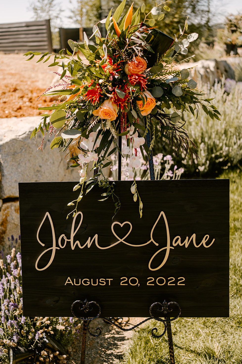 a sign that says john and jane august 20 2022