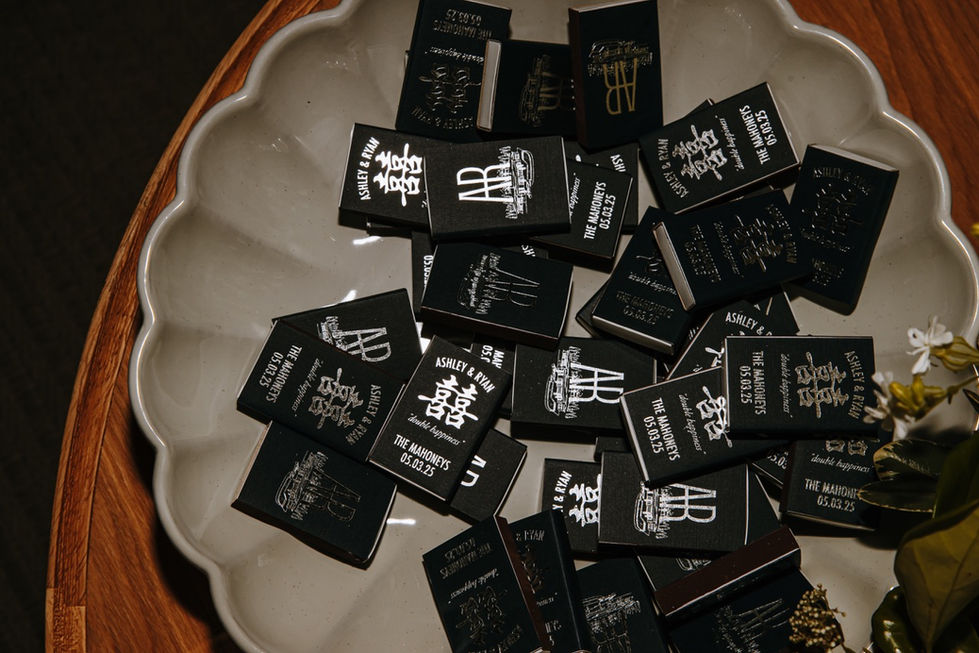 ashley and ryan wedding custom matchbooks