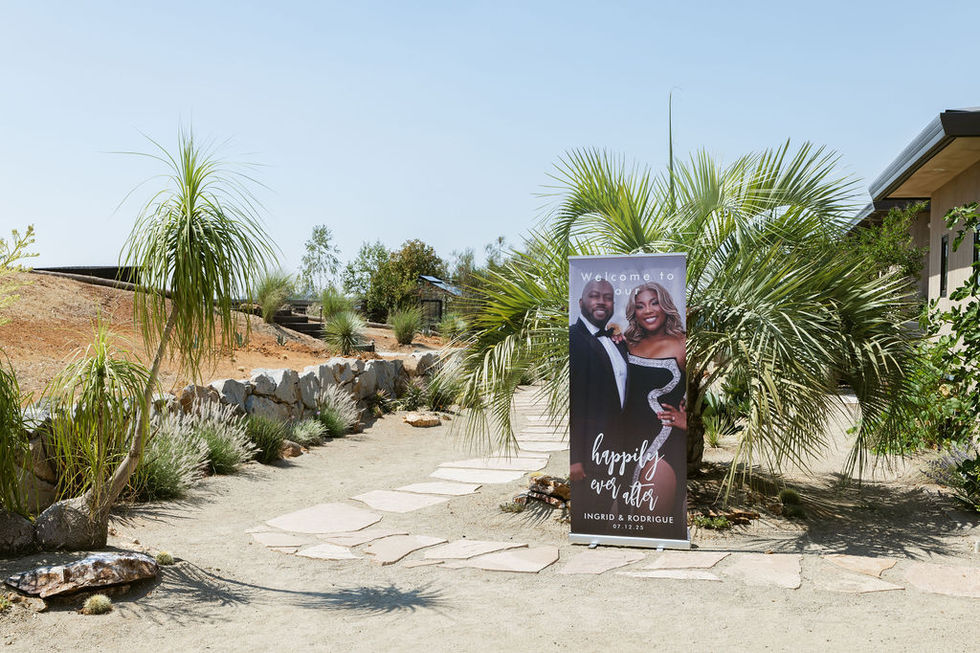 a sign that says welcome to our happily ever after
