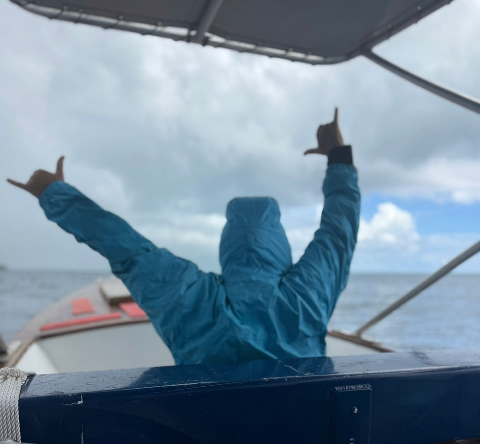 I had the shotgun seat on the boat so I was totally unprotected