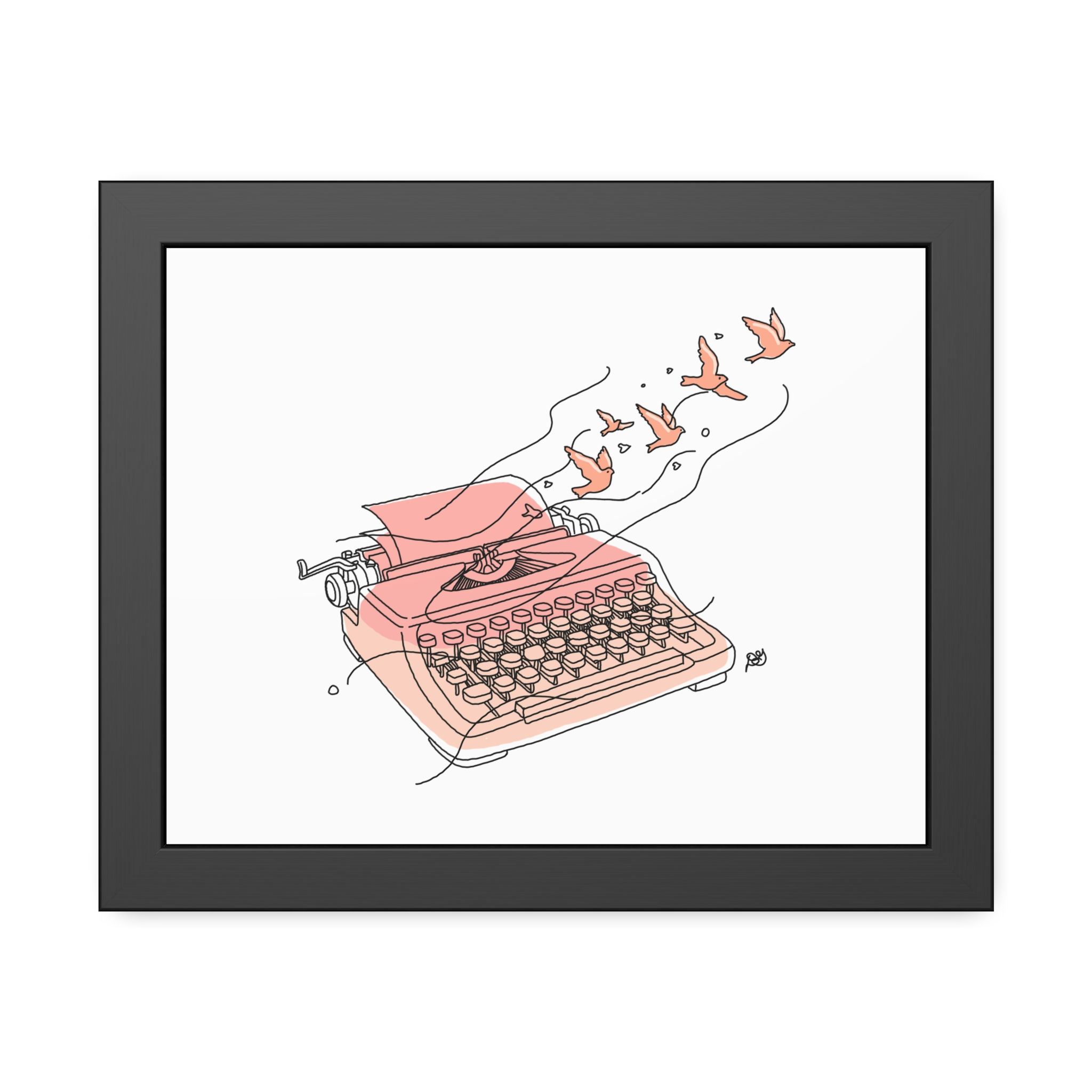 Sent – Framed Art Print | Hand-Drawn Line Art | Evil B Creative