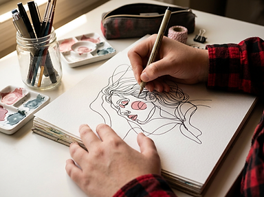 About Page_Me in my studio_Drawing 1.png