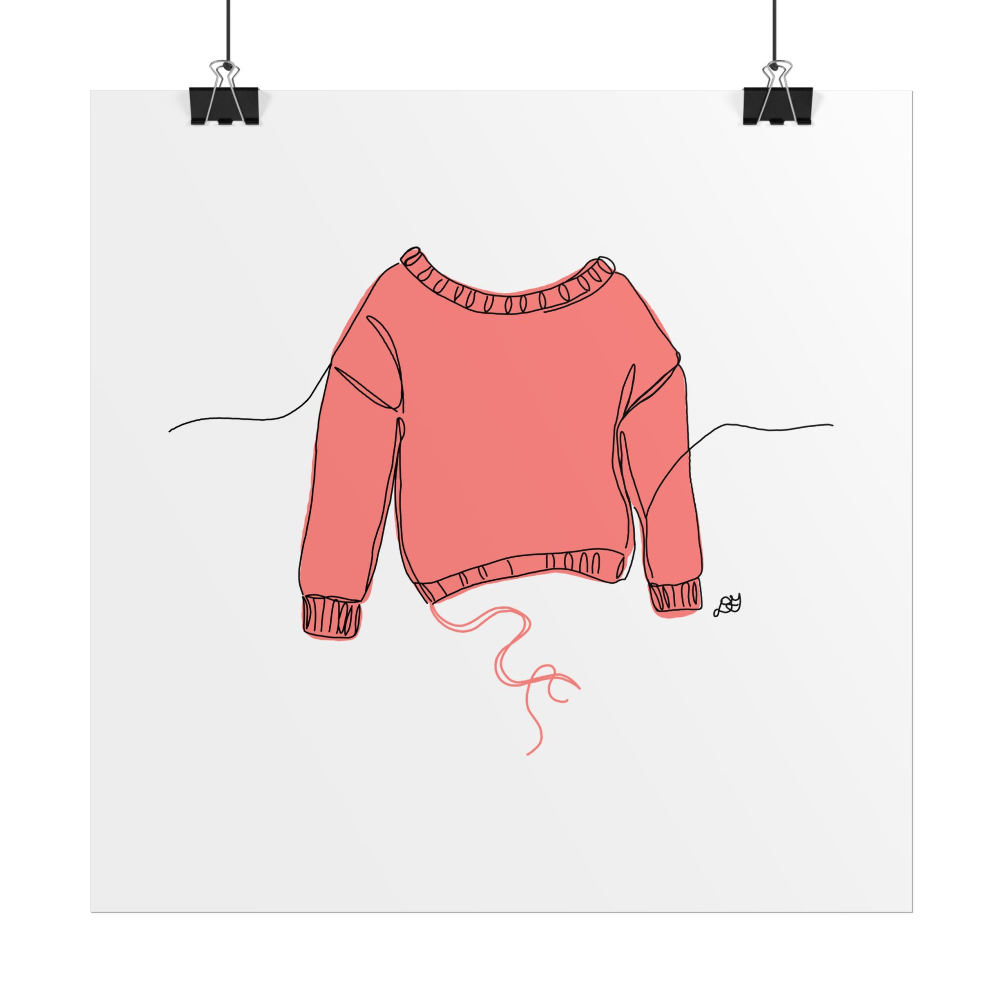 Undone – Art Print | Hand-Drawn Line Art | Evil B Creative