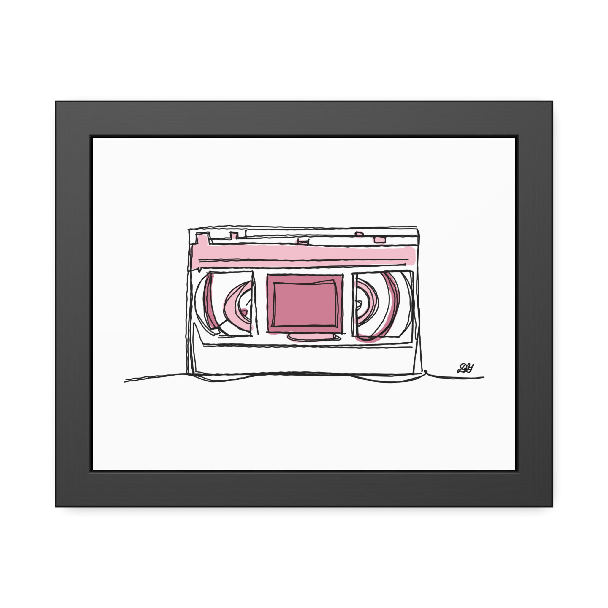 Rewind – Framed Art Print | Hand-Drawn Line Art | Evil B Creative
