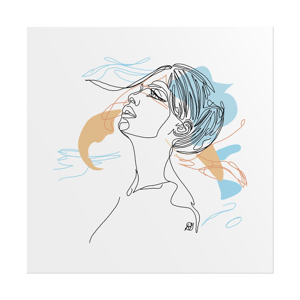 Thumbnail: Looking Up – Art Print | Hand-Drawn Line Art | Evil B Creative