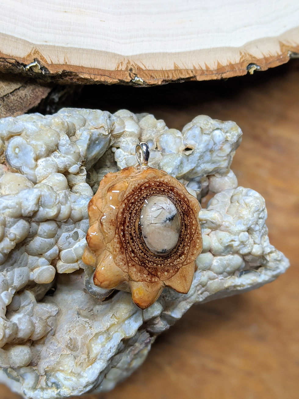 Thumbnail: Jasper Pinecone Pendant