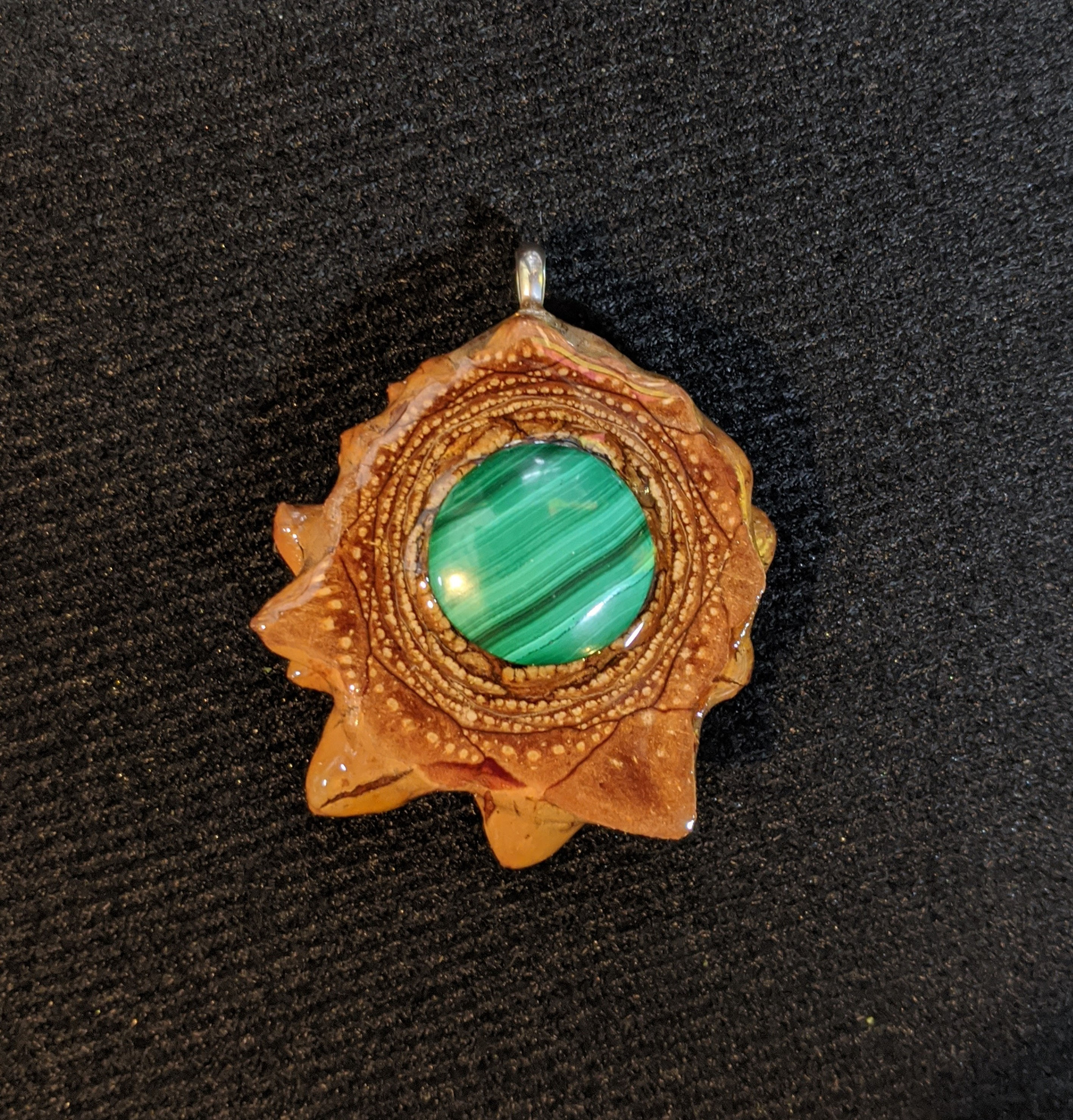 Malachite Pinecone Pendant