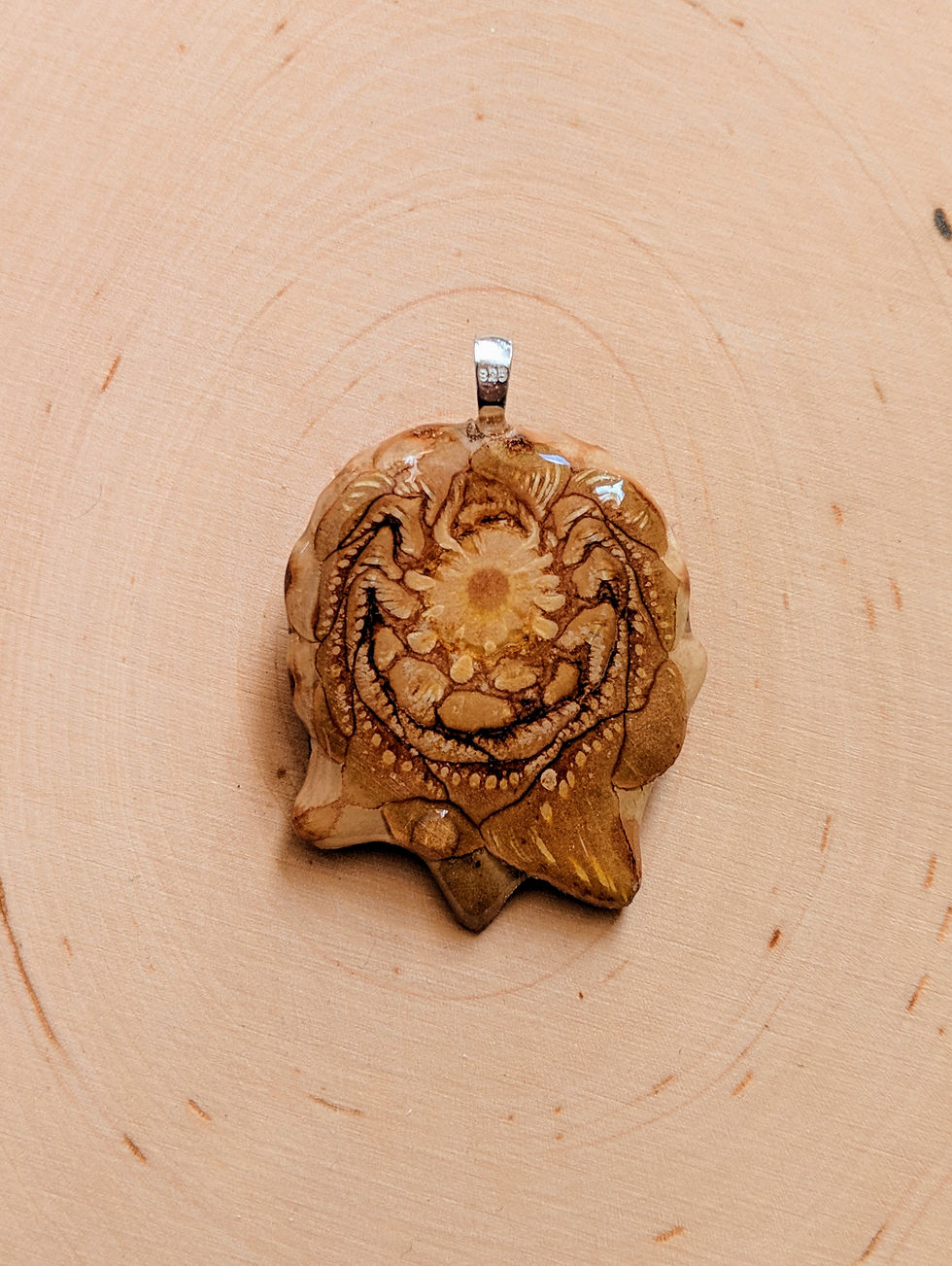 Thumbnail: Turquoise Pinecone Pendant (Med.)