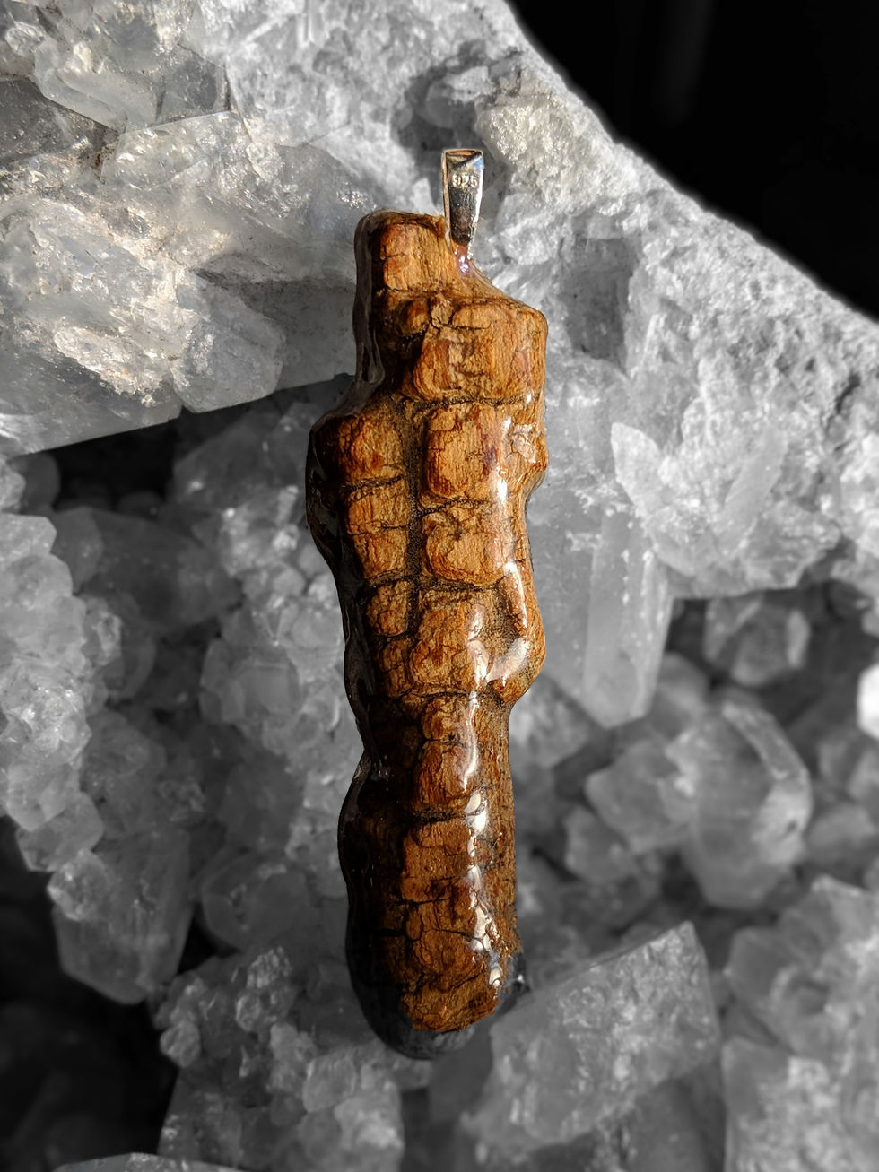 Thumbnail: Crystal Forrest Wood Wrap Pendant