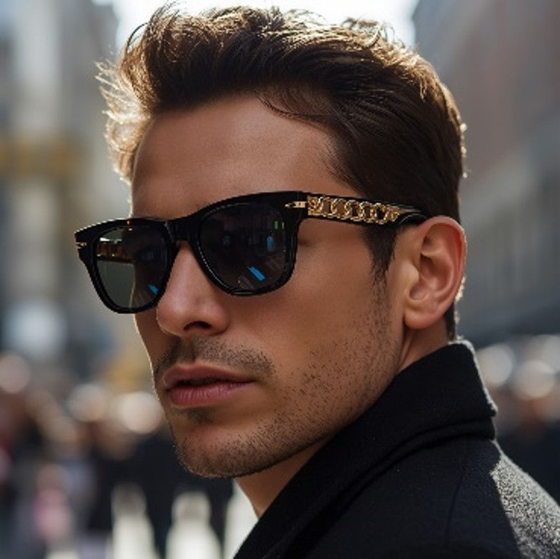 Lunettes solaires hommes, UV, luxueuse et moderne LSH26043