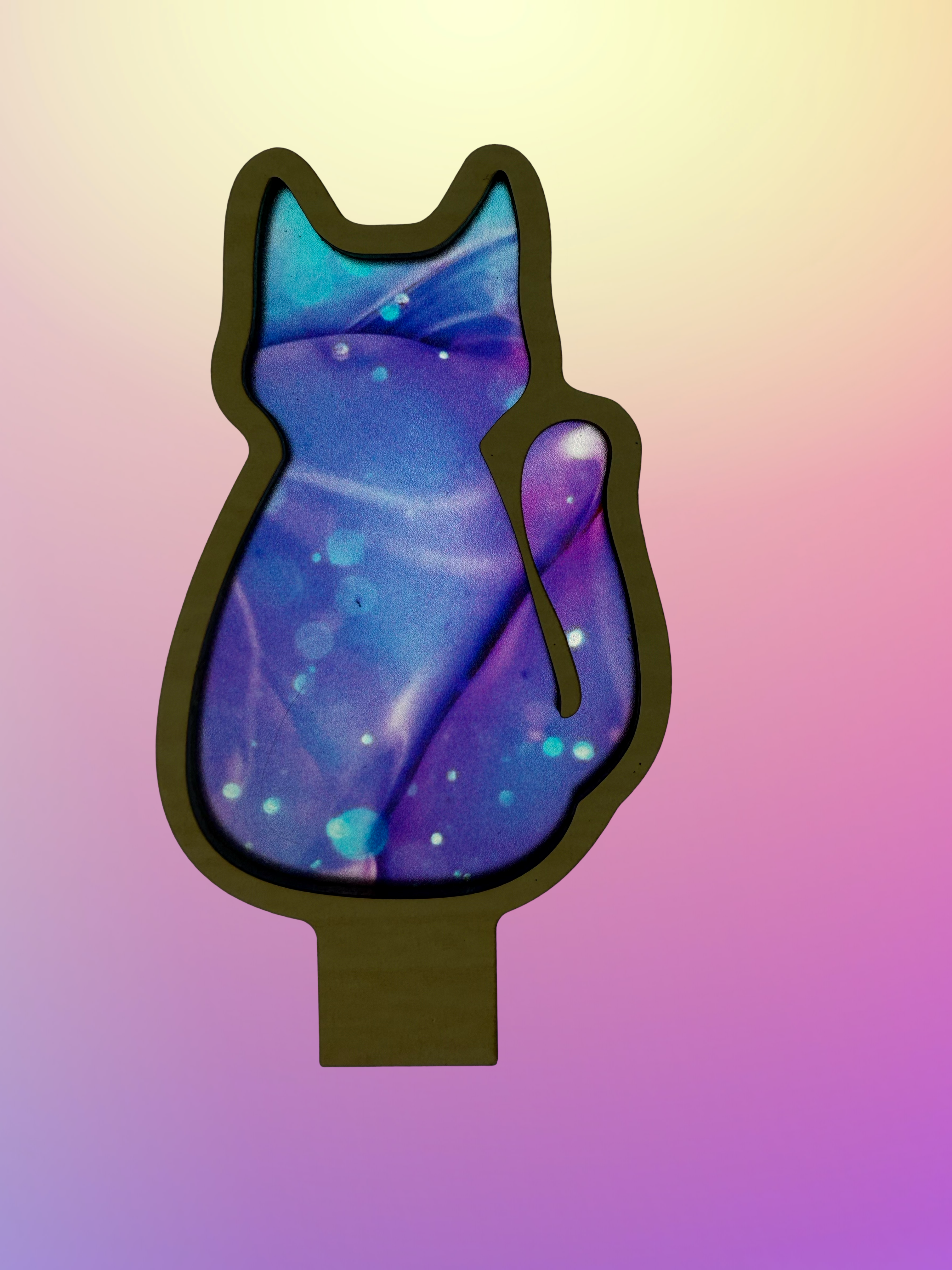 LED Night Light -Cat Silhouette - Purple